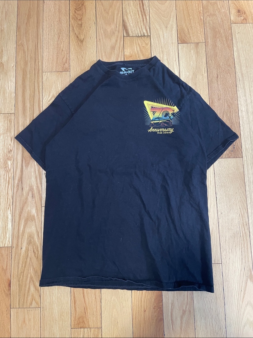 Black Short Sleeve Anniversary Graphic Tee